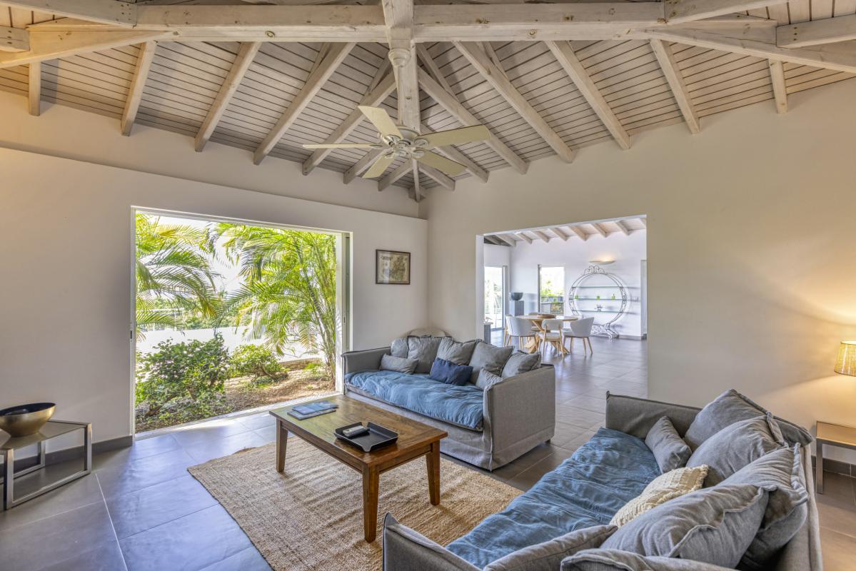 20.Location villa No Limit vue mer Saint Martin les Terres Basses - Salon
